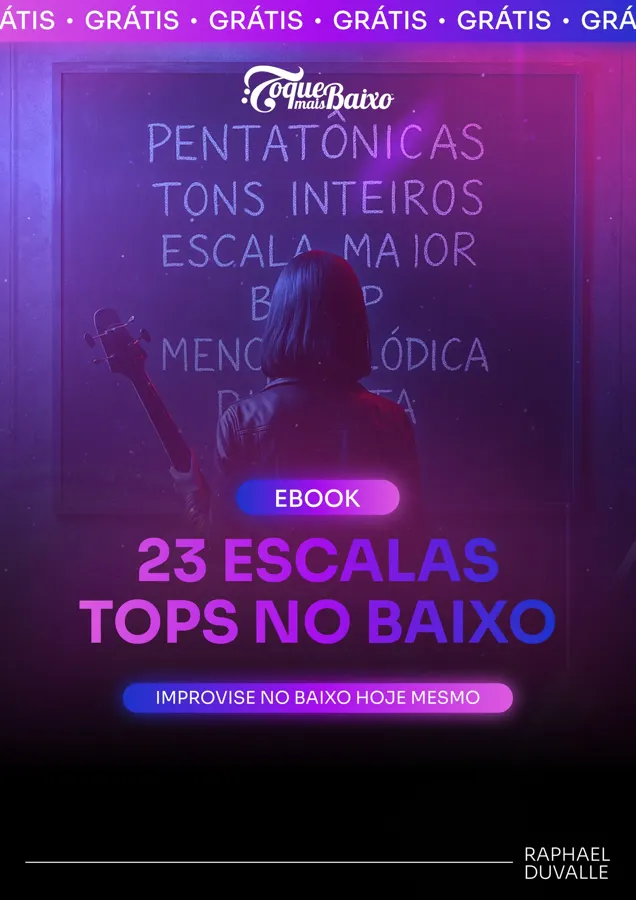 Capa do ebook 23 Escalas Tops no Baixo