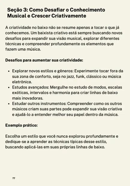 Página do ebook O Baixista Criativo